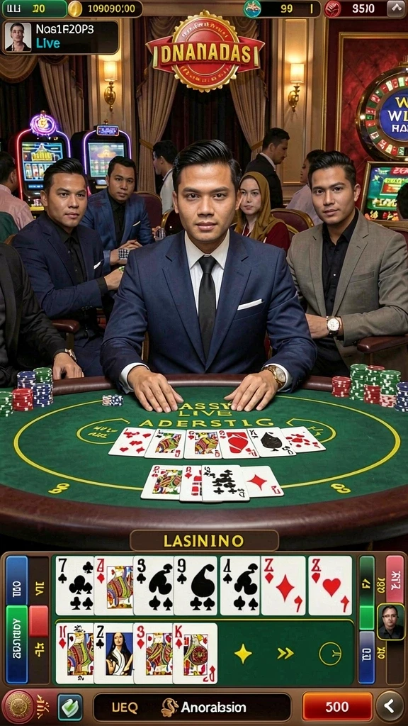 monte77 - Fitur sosial untuk berinteraksi dengan pemain lain.