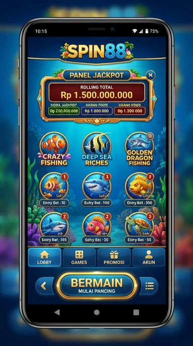 Layar utama spin88 — antarmuka bersih setelah instalasi